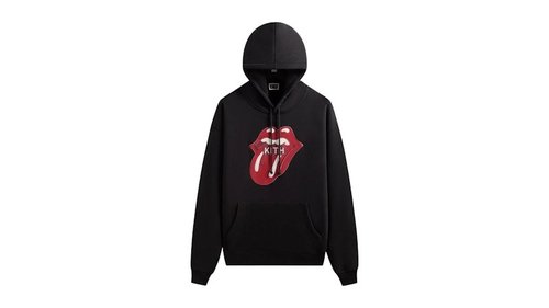 Kith x The Rolling Stones Classic Logo Nelson Hoodie - Black - KHM033222