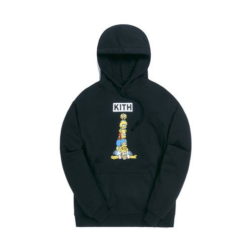 Kith x The Simpsons Family Stack Hoodie - Black