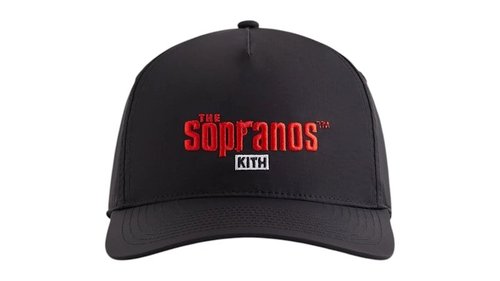 Kith x The Sopranos Nylon Bay Low Pinch Crown Snapback - Black