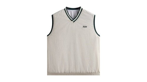 Kith x Wilson Dobby Reversible Vest - Sandrift - KHM033528