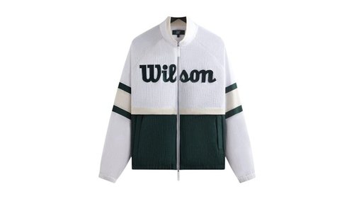 Kith x Wilson Dobby Track Jacket - White - KHM010885