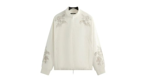Kith x Wilson Embroidered Mesh Track Jacket - White - KHM010886