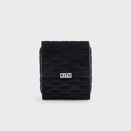 Kithmas Monogram Suede Leather Single Watch Roll - Black - MSL0037-001