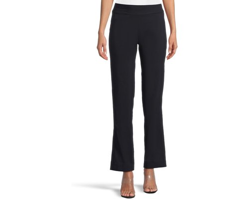 Krazy Larry Pull On LOng Straight Leg Casual Pants - Black - P.508