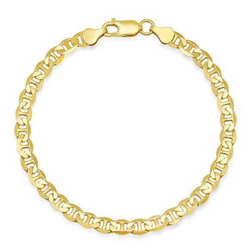 Kylie Harper 14k Gold THICK 5.5mm Gucci Mariner Chain Bracelet - Gold Tone/Yellow - 334-M120-07 INCHES