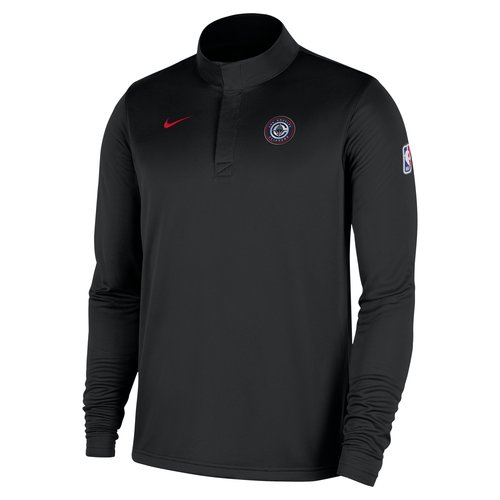LA Clippers Nike Dri-FIT NBA 1/4-Zip Long-Sleeve Top - Black/University Red - HM7552-010