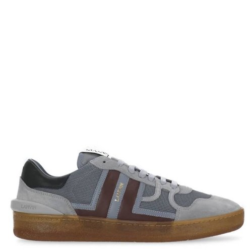 Lanvin Clay Mesh Low-Top - Grey/Red - FW-SKDK00-NAST-A24-LIGHTGREY/BURG