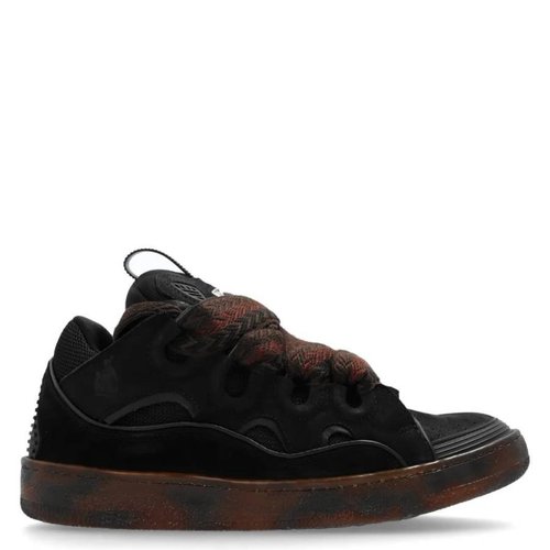 Lanvin Curb Leather Low-Top - Brown - FW-SKDK02-TORT-A24-DARKBROWN/BROWN