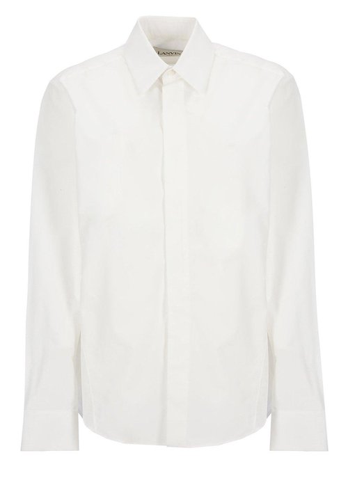 Lanvin Curved Hem Long-sleeved Shirt - RMSI00015600P23_01