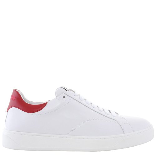 Lanvin DBB0 Low-Top Leather - White - FM-SKDK0A-GOTC-A24-WHITE/RED