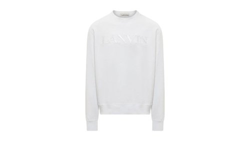 Lanvin Embroidered Logo Sweatshirt - White - RMSS0001J210P2301