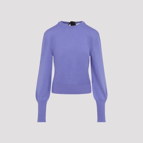 Lanvin Gros Grain Detail Jumper Blue Wool Polyamide Viscose Sweater - 201958