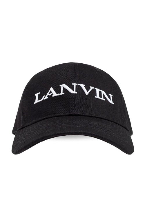 Lanvin Logo Embroidered Cap - AMHAWCA11CLOP2510BLACK