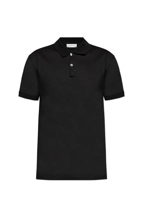 Lanvin Logo Embroidered Polo Shirt - RMPL0023J165P2510BLACK