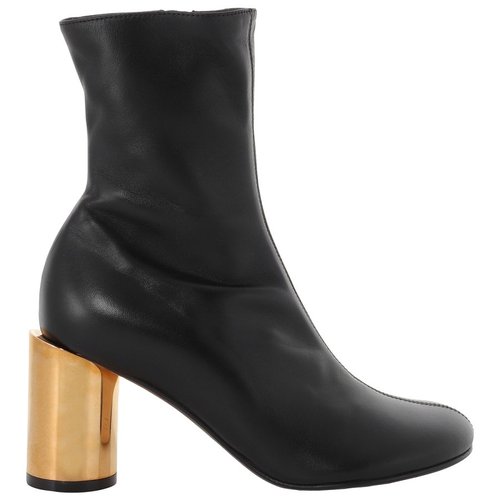 Lanvin Sequence Chunky Heeled Boots - Black - FW-BOSI0B-NAME-A23-BLACK/GOLD