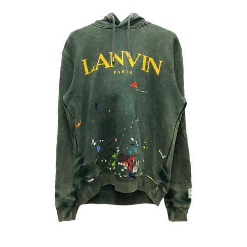 Lanvin x Gallery Dept. Logo Distressed Cotton Hoodie - RMHO0001J093E21