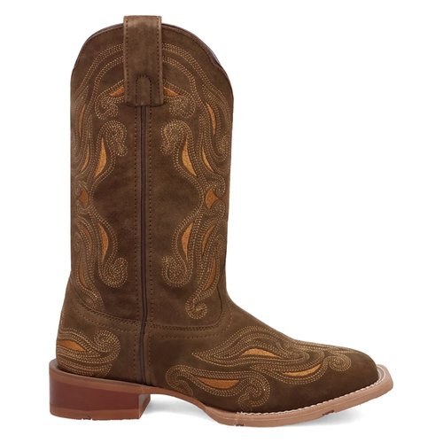 Laredo Millie Embroidered Square Toe Pull On Cowboy Boots - Green - 2.006