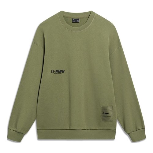 Li-Ning Anything Is Possible Graphic Sweatshirt - Olive Green/Black - AWDT683.4
