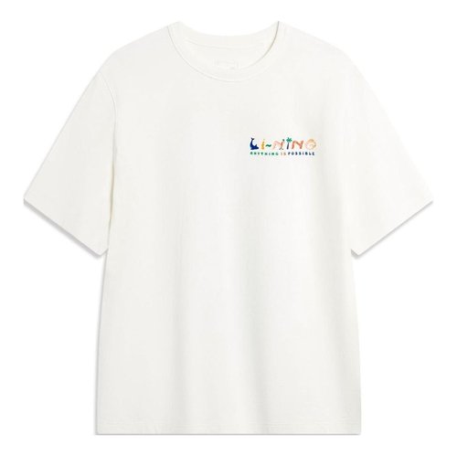 Li-Ning Anything Is Possible Graphic T-shirt - White/Multi-Color - AHSU307.4