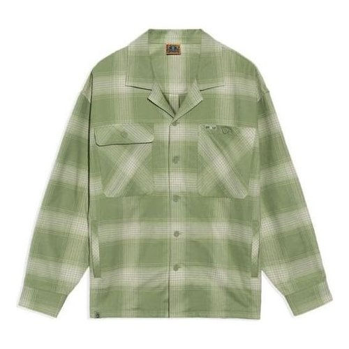 Li-Ning BAD FIVE Sports Basketball Series Plaid Loose Shirt - Green/White - ASHR195.2
