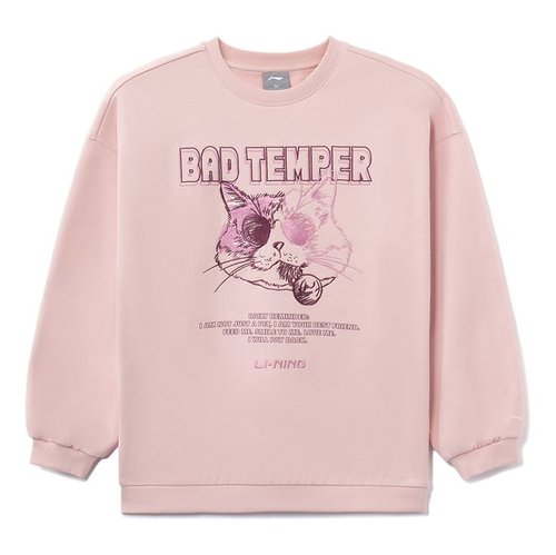 Li-Ning Bad Temper Graphic Sweatshirt - Pink - AWDRH00.4