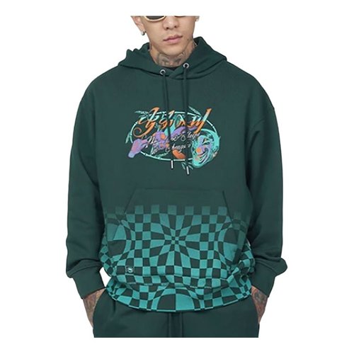 Li-Ning BadFive Sports Basketball Series Printing Loose Hoodie - Dark Green - AWDRH63.3