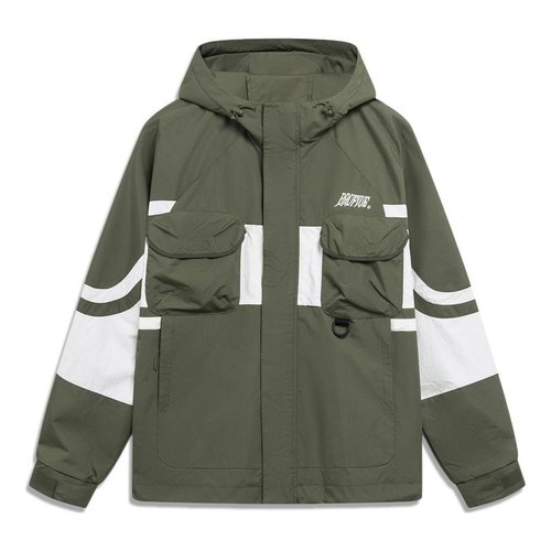 Li-Ning BadFive Windbreaker - Olive Green/White - AFDT055.1