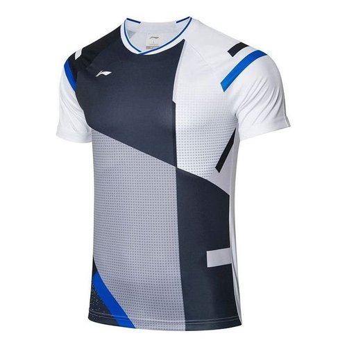Li-Ning Badminton Training T-shirt - White/Black/Grey - AAYR011.1