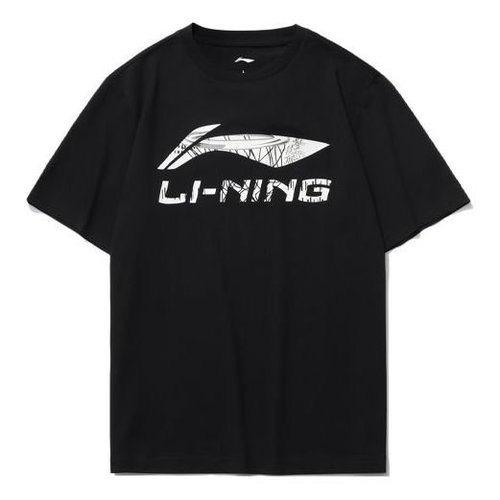 Li-Ning Big Graphic Loose Fit T-shirt - Black - AHSR543.2