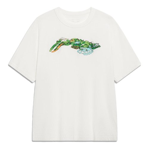 Li-Ning Cartoon Graphic T-shirt - White - AHST175.1
