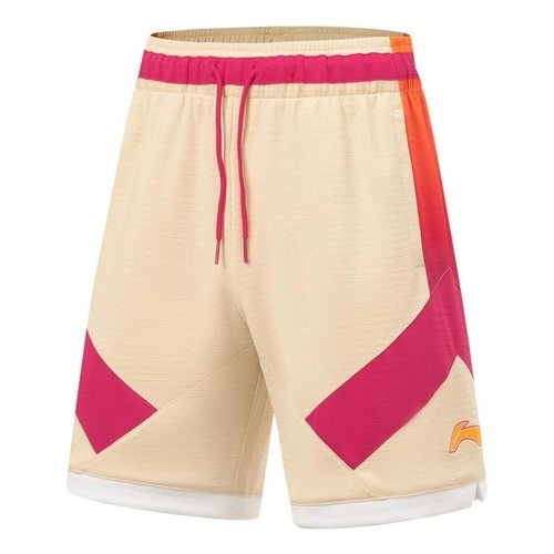 Li-Ning CBA All Star Game Basketball Shorts - Milk Tea/Pink - AAPT559.2