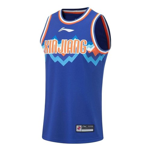Li-Ning CBA Xinjiang Flying Tigers Basketball Jersey - Blue/Multi-Color - AAYS401.2