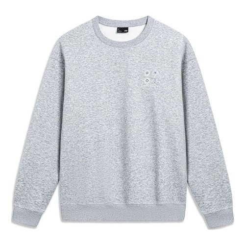 Li-Ning Chinese Culture Graphic Fleece Sweatshirt - Grey - AWDT901.1