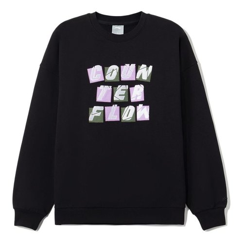 Li-Ning Counterflow Graphic Sweatshirt - Black/Multi-Color - AWDRG52.4