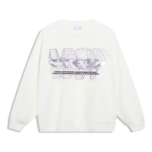Li-Ning Counterflow Graphic Sweatshirt - White/Multi-Color - AWDT529.2