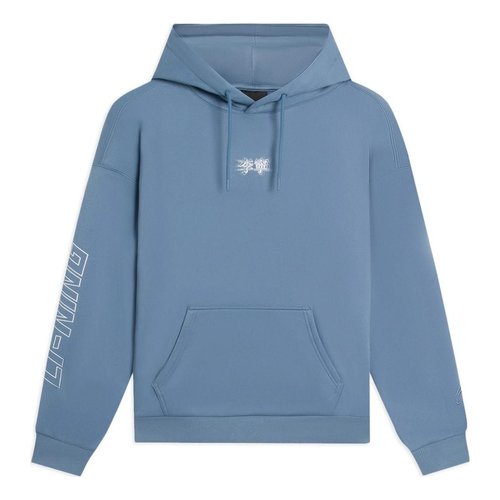 Li-Ning Embroidered Logo Hoodie - Blue/White - AWDSB19.5