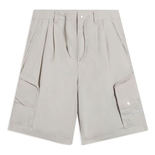 Li-Ning Embroidered Logo Shorts - Grey - AKSS077.1