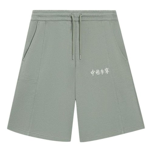 Li-Ning Embroidery Logo Straight Shorts - Green - AKSSA87.6