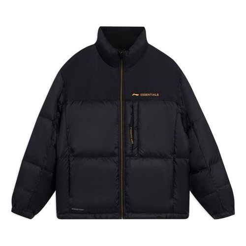 Li-Ning Essential Logo Down Jacket - Black/Orange - AYMS205.1