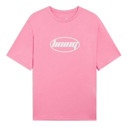 Li-Ning Fashion Logo T-shirt - Pink/White - AHSSA33.13