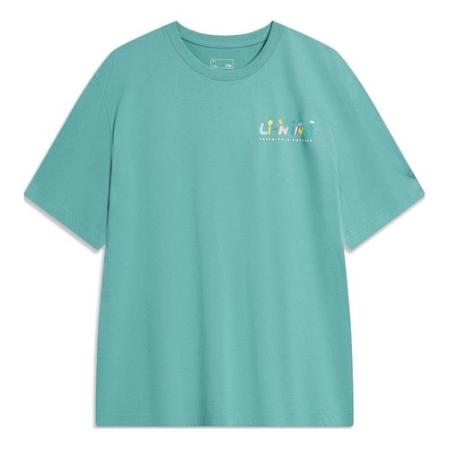 Li-Ning Floral Graphic T-shirt - Teal/Multi-Color - AHST449.4