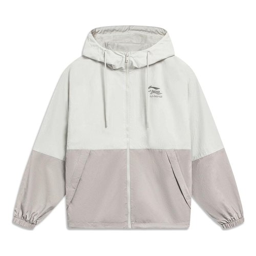 Li-Ning Graphic Color Block Windbreaker - White/Grey - AFDT523.2