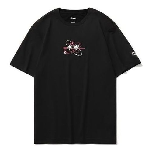 Li-Ning Graphic Loose Fit Short Sleeve T-shirt - Black - AHSR153.1