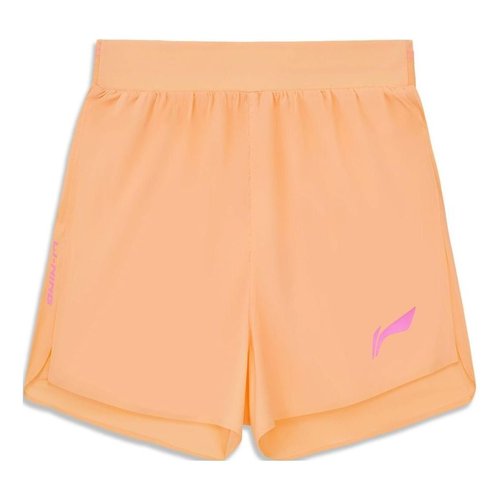 Li-Ning Graphic Running Shorts - Orange/Purple - AKSU004.3