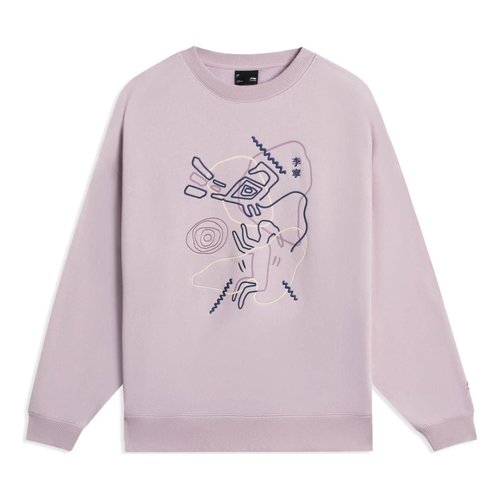 Li-Ning Graphic Sweatshirt - Purple - AWDSB66.3