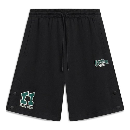 Li-Ning Hoops Slam Dunk Graphic Shorts - Black/Green/White - AKST603.2