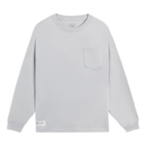 Li-Ning Lifestyle Classic Cotton Long Sleeve Top - Grey - AHSS751.6