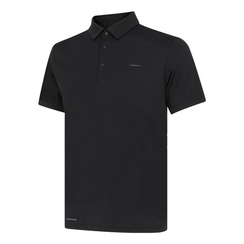Li-Ning Logo Training Polo Shirt - Black - APLT031.1