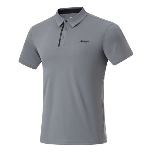 Li-Ning Logo Training Polo Shirt - Grey - APLU119.4