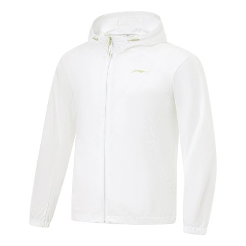 Li-Ning Logo Training Waterproof Hooded Jacket - White - AFDT195.2